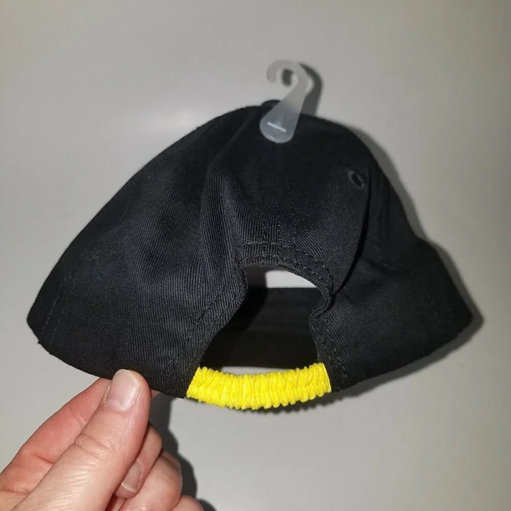 NEW DC Batman Hat Baseball Cap Black Yellow Baby Toddler 24 Months - 3T